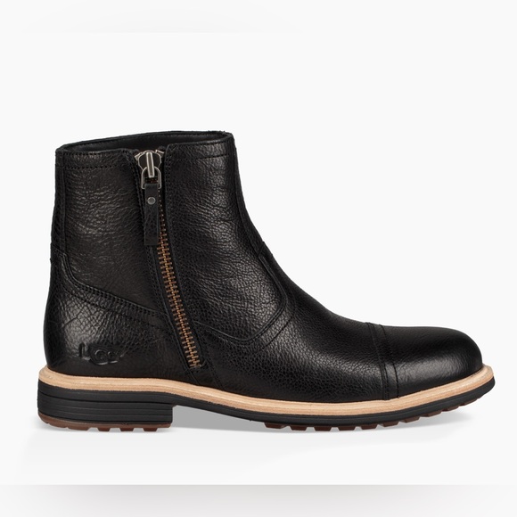 Ugg Men's Dalvin Black Ankle Boots - Size 10.5 - Picture 1 of 10
